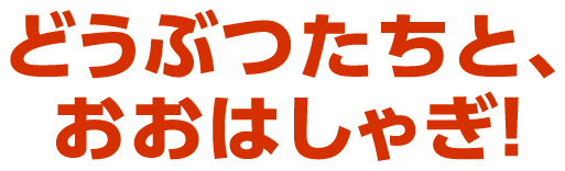 どうぶつたちと、おおはしゃぎ！